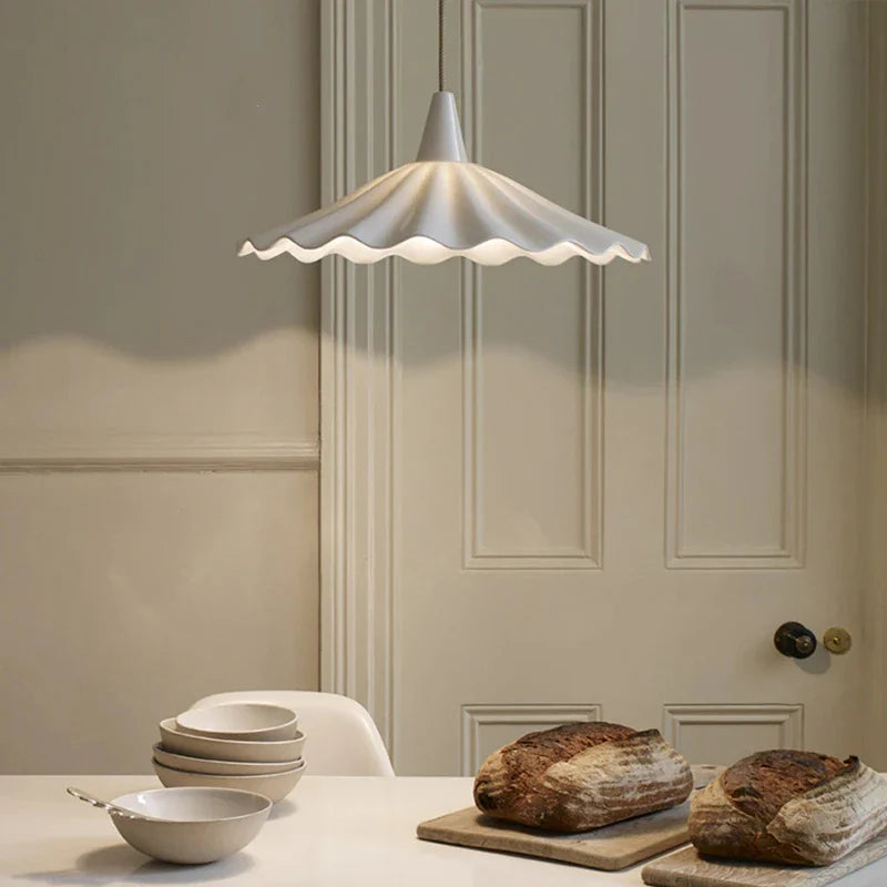 Afralia™ White Ceramic LED Pendant Lights: Modern Nordic Style Hanging Lamp for Home