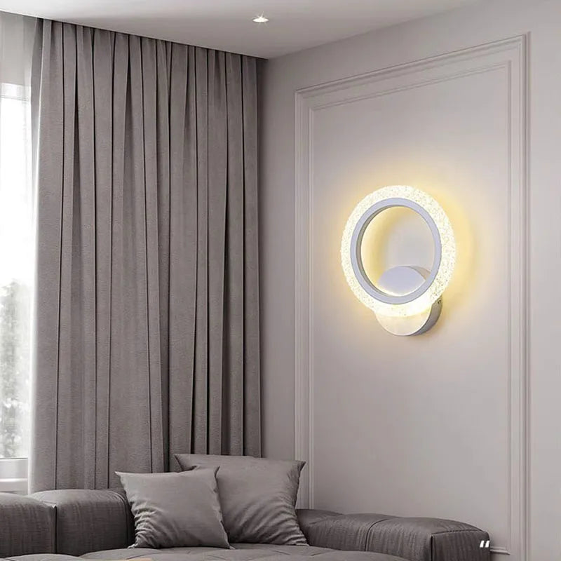 Afralia™ LED Metal Acrylic Wall Light for Modern Minimalist Decor