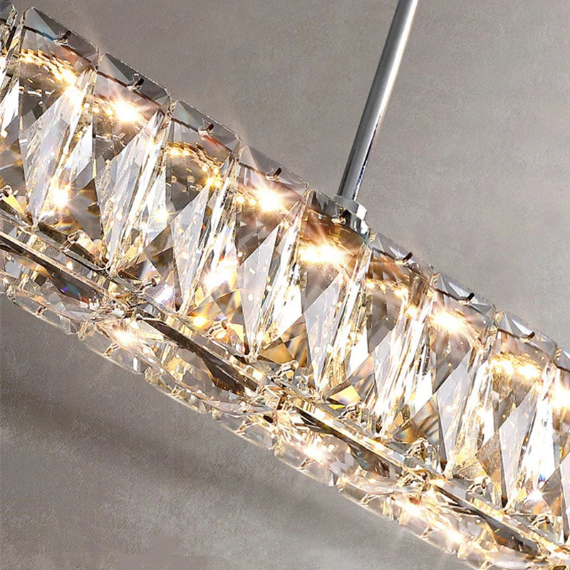 Afralia™ Crystal Luxury Golden LED Ceiling Chandelier