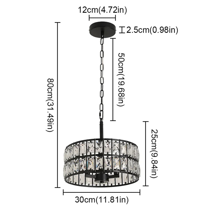 Afralia™ Crystal Pendant Light: Modern LED Chandelier for Home Decor & Kitchen Island