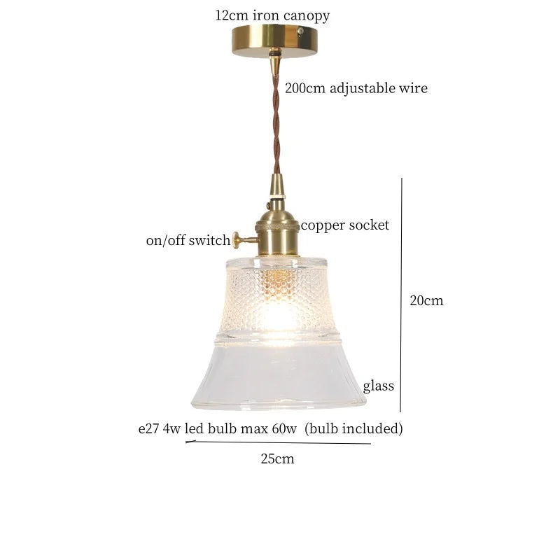 Afralia™ Nordic Clear GlassLED Hanging Lamp for Modern Pendant Lights Decoration
