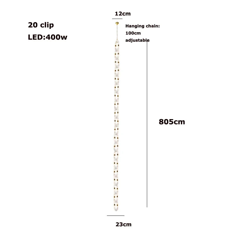 Afralia™ Gold High Ceiling LED Pendant for Trendy Decor in Living Room Villas