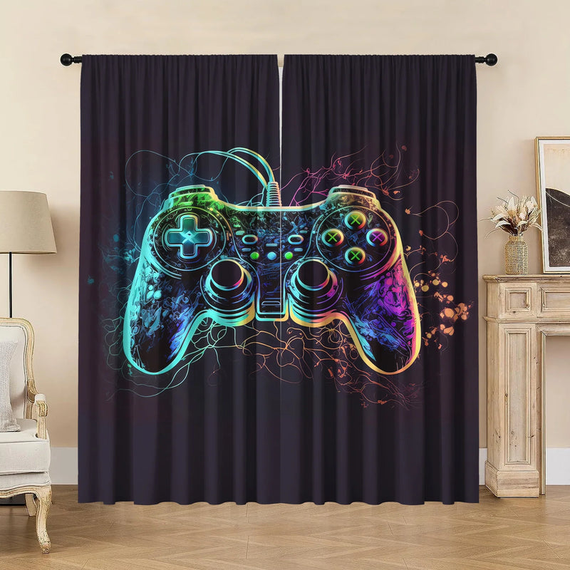 Afralia™ Game Console Handle Curtains: Kitchen, Cafe, Living Room, Balcony Décor