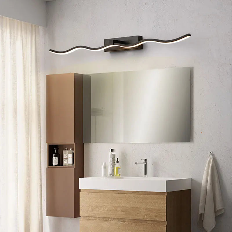 Afralia™ Minimalist LED Wall Light Mirror Bathroom Sconce Luminaires