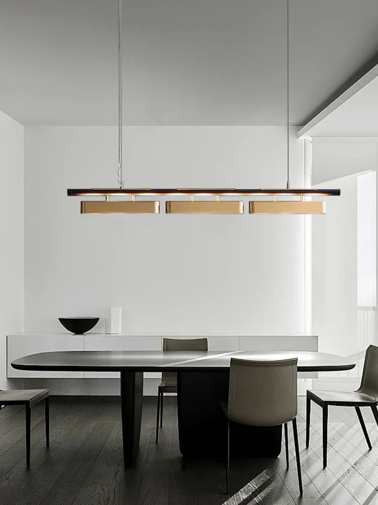 Afralia™ Nordic Gold Stainless Steel Chandelier for Modern Dining Table Decor