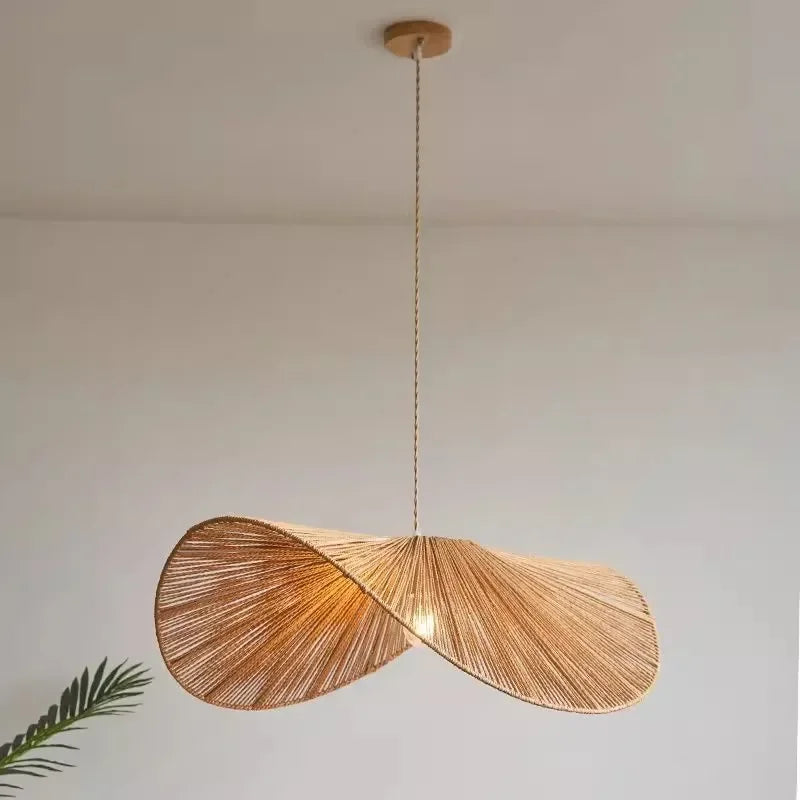 Afralia™ Handmade Rattan LED Pendant Lights for Stylish Home Decor