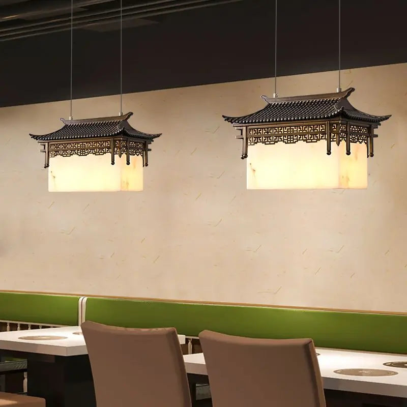 Afralia™ Zen Chinese Pendant Lights for Courtyards, Restaurants, and Tea Rooms