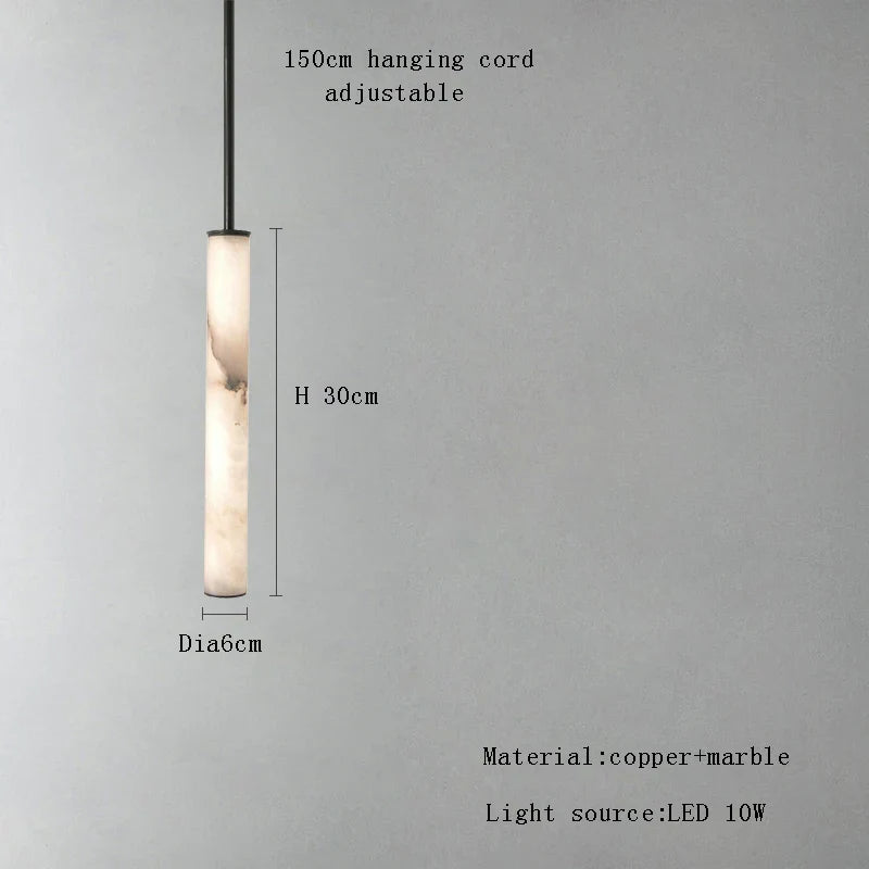Afralia™ Marble Pendant Lights - Bedroom Bedside & Dining Table Hanging Lamps