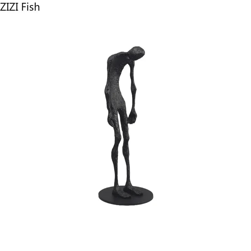 Afralia™ Modern Abstract Character Sculpture Desk Ornament for Room Aesthetics