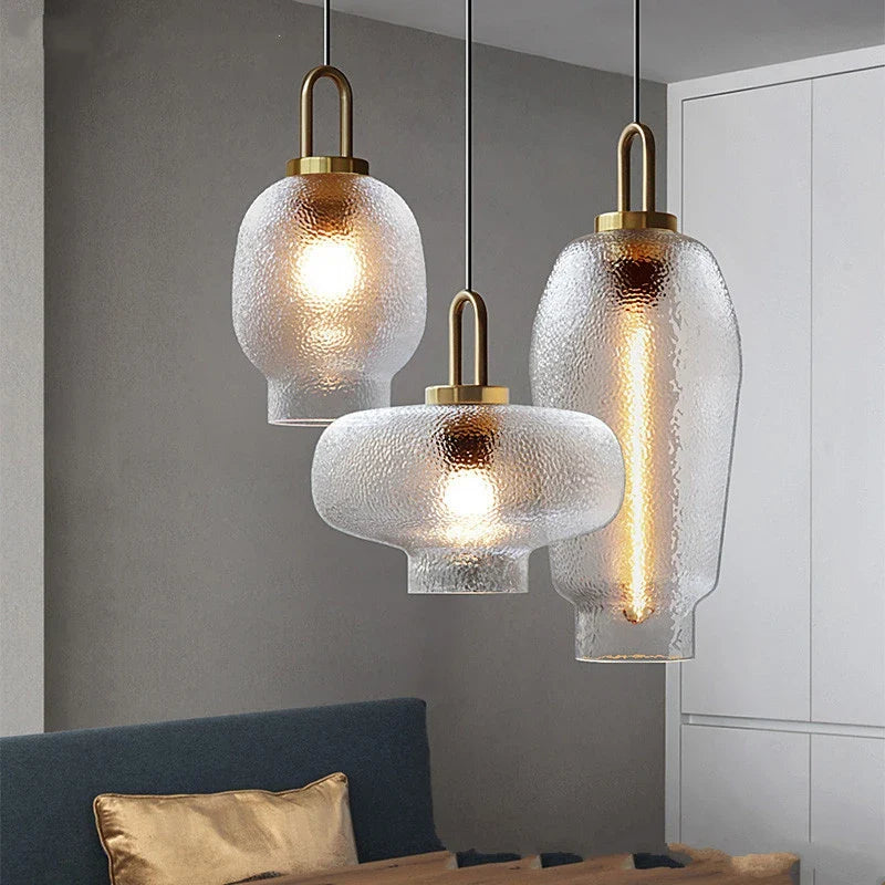 Afralia™ Glass Pendant Lights - Modern Nordic LED Hanging Lamp for Home Decor