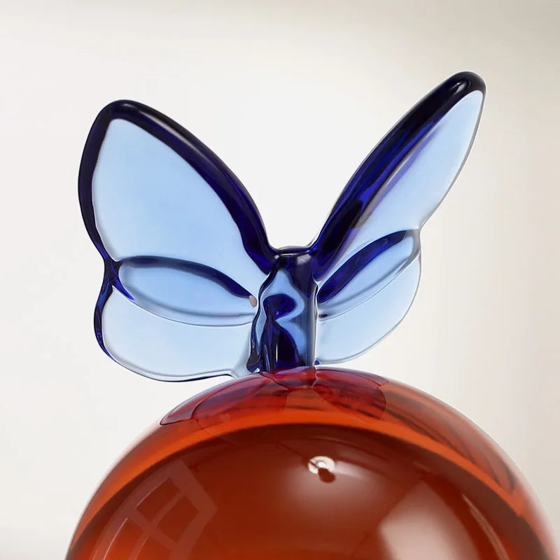 Afralia™ Geometric Butterfly Crystal Ball Home Decor Figurine