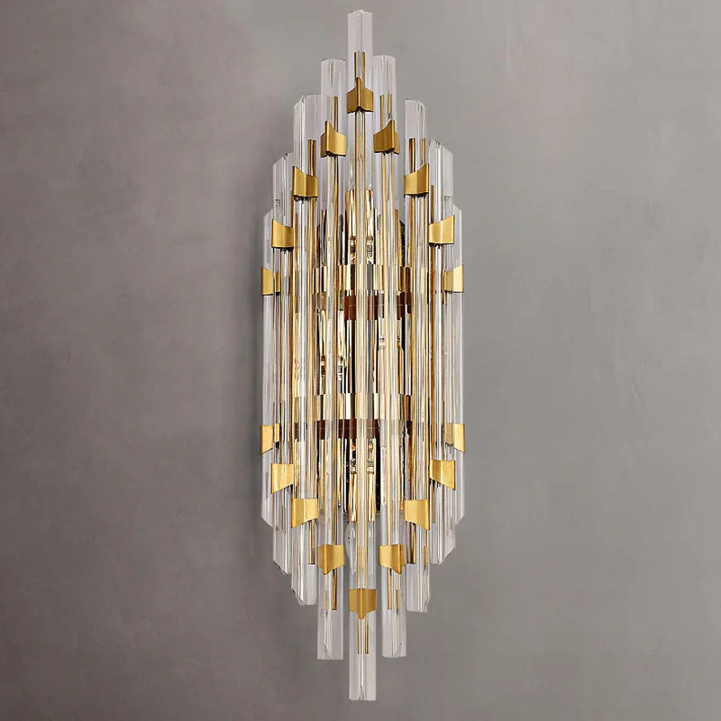 Afralia™ Modern K9 Crystal LED Wall Lamp Gold Sconces for Indoor Lighting and Room Decor