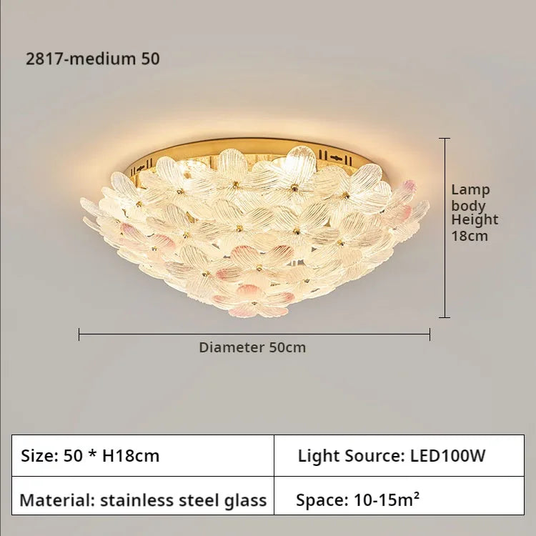 Afralia™ Petal Flower Light for Master Bedroom, Full Spectrum, Eye Protection, Popular Creme Fraiche