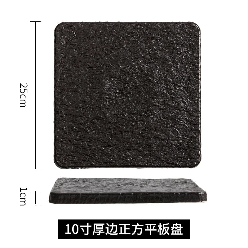 Afralia™ Rock Plate: Elegant Japanese Tableware for Home Dining and Decoration