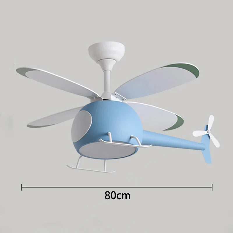 Afralia™ LED Ceiling Fan Lights for Modern Kids' Bedroom and Dining Room