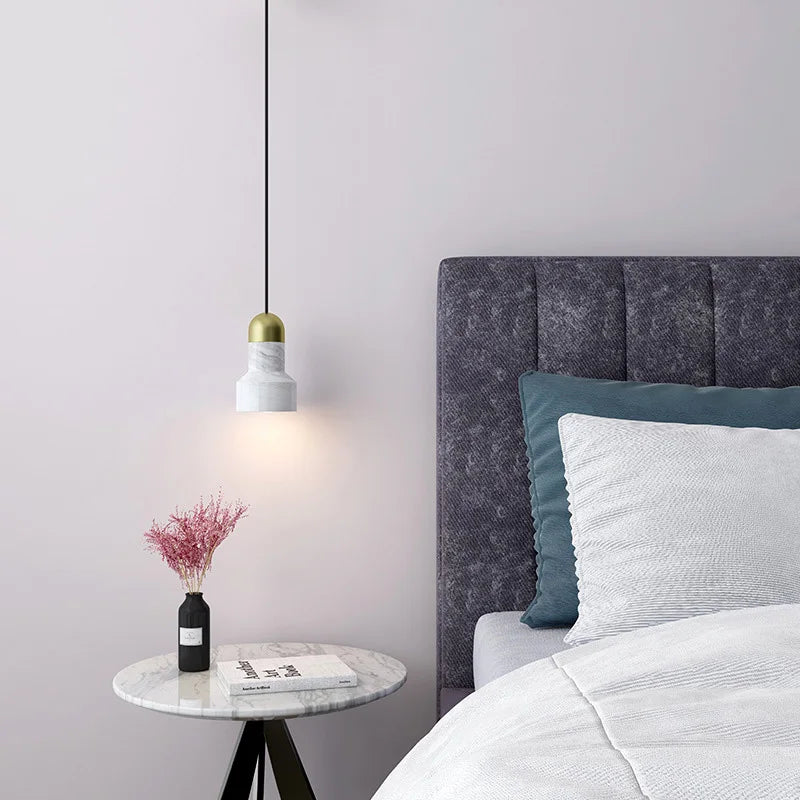 Afralia™ Marble Pendant Chandelier for Kitchen, Restaurant, Bar, and Bedside Lighting