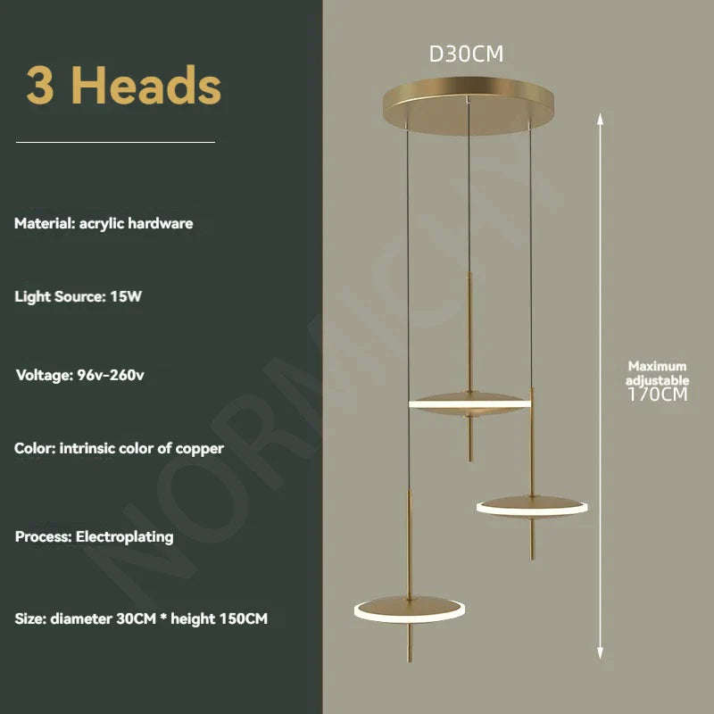 Afralia™ Nordic Black Chandelier Living Room Crystal Pendant Light