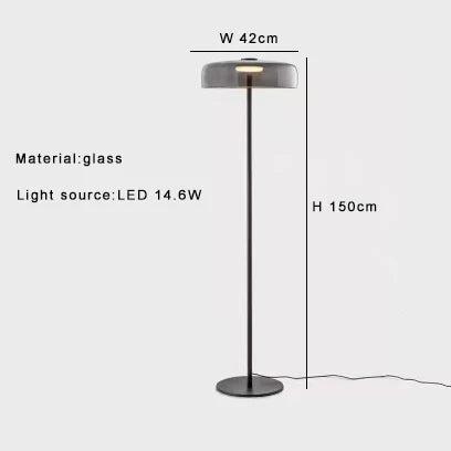 Afralia™ Glass LED Floor Lamp: Luxury Scandinavian Design for Artistic Bedroom Lighting