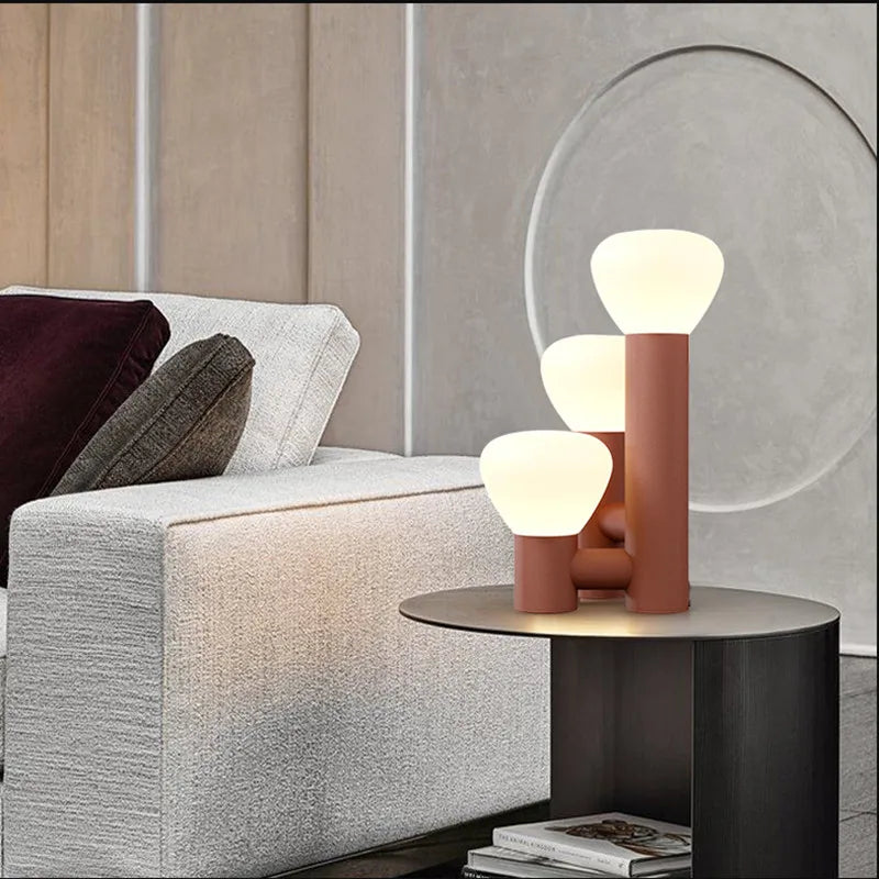 Afralia™ Parc Glass Table Lamp: Nordic Modern Minimalist Coloured Lamp for Living Room & Bedroom