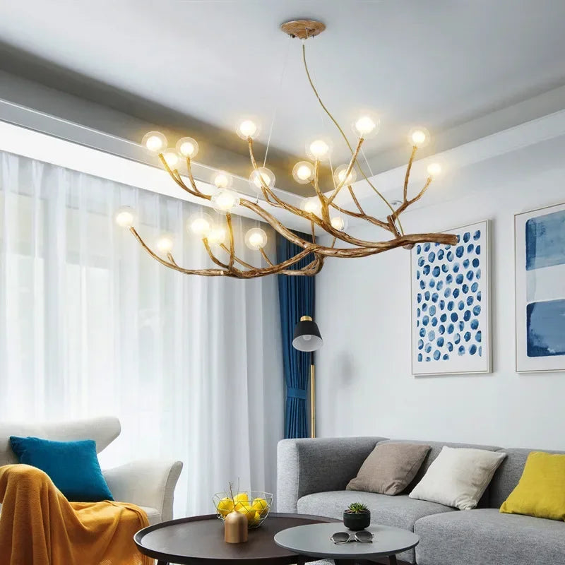 Afralia™ Glass Bubble Chandelier Pendant Light for Living Dining Room