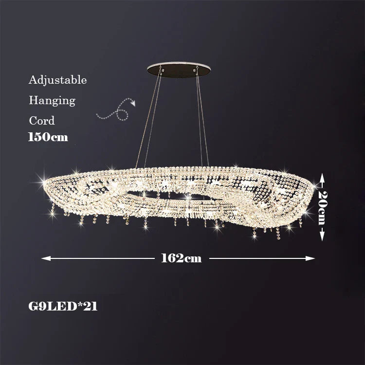 Afralia™ Crystal Chandelier Luminaire Indoor Lighting Fixture Luxury Design