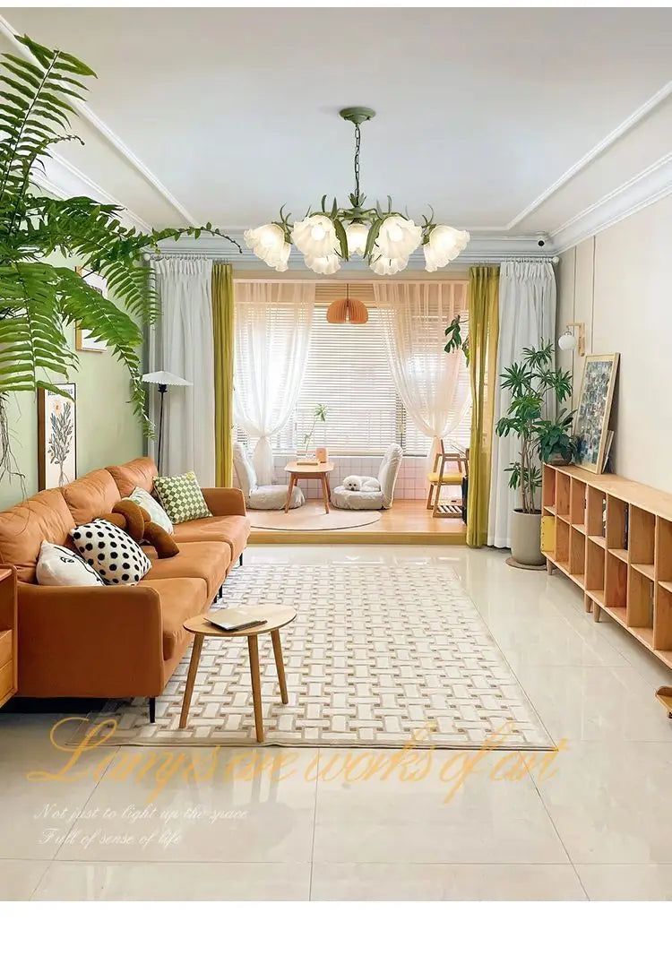 Afralia™ French Retro LED Flower Chandelier for Bedroom, Restaurant, Living Room