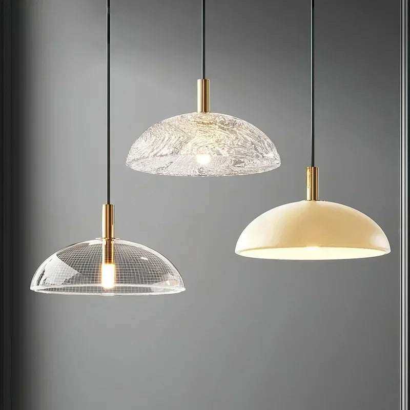 Afralia™ Glass Pendant Light: Stylish Ceiling Hanging Lamp for Home and Restaurant Decor