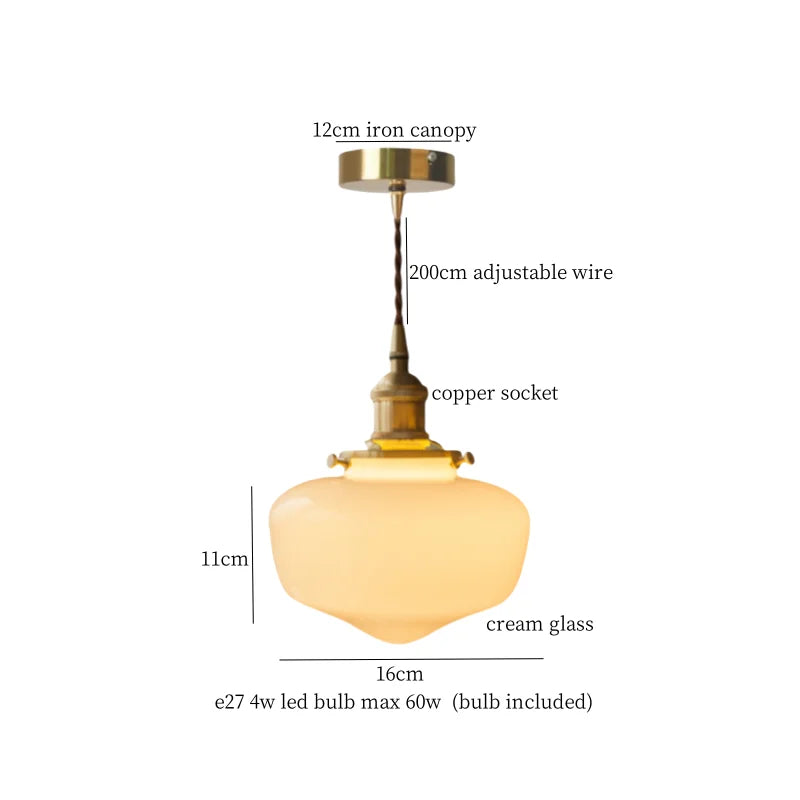 Afralia™ Glass LED Pendant Lights for Kitchen Loft Bar Cafe Living Room