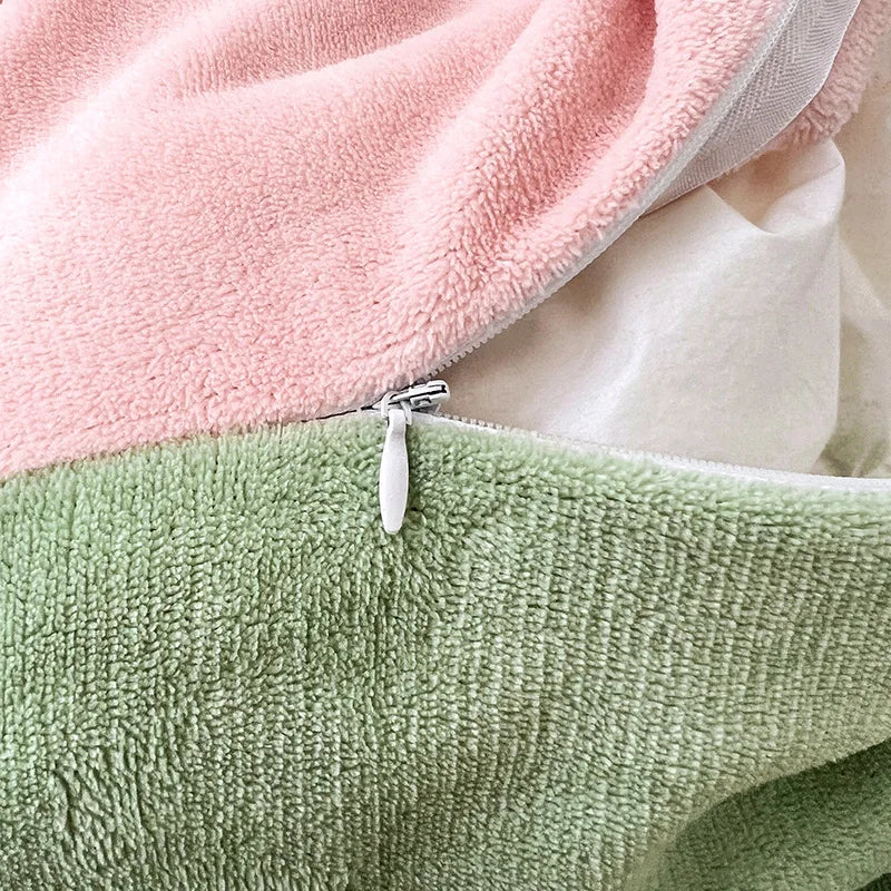 Afralia™ Double-Color Milk Velvet Bedding Sets: Plush & Warm Comforter Set for Winter