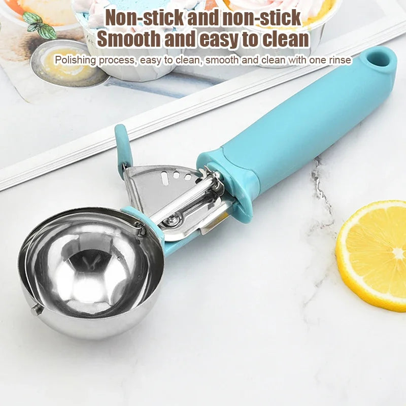 Afralia™ Stainless Steel Ice Cream Scoop & Fruit Baller Kitchen Gadget