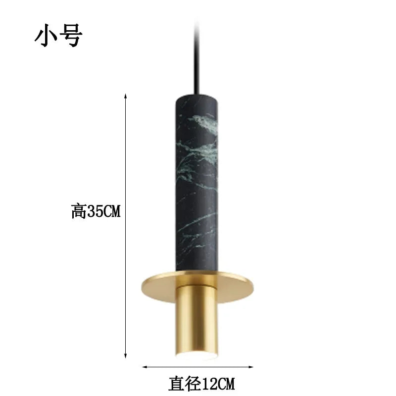 Afralia™ Small Chandelier Art Marble Terrazzo Single Head Pendant Light