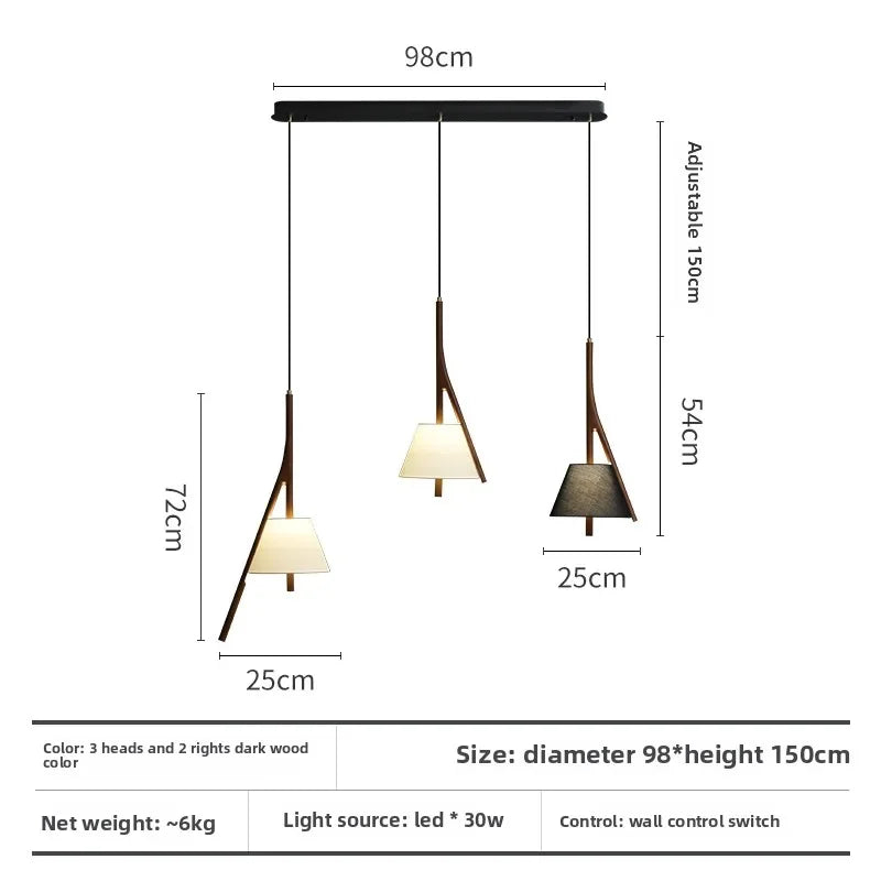 Afralia™ Wooden Chinese Chandelier for Tea Room, Study, and Restaurant Decor Lighting