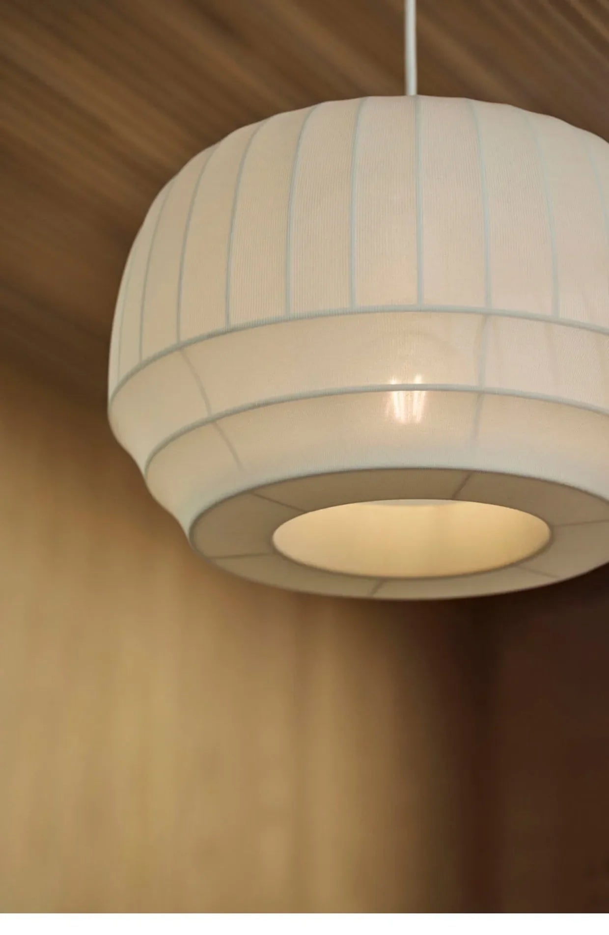 Afralia™ Nordic White Fabric LED Chandelier Pendant Light for Modern Living Room
