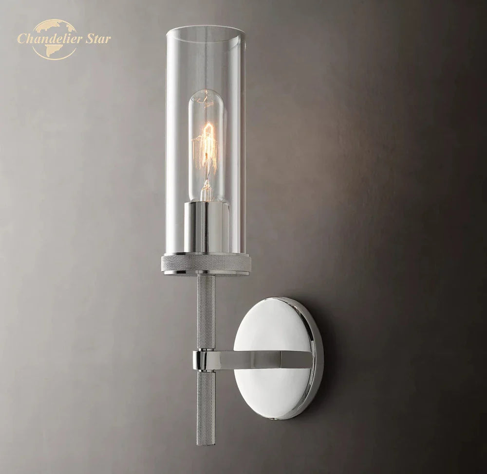 Afralia™ LED Glass Wall Sconce: Modern Knurled Indoor Light for Bedroom, Bathroom, Living Room