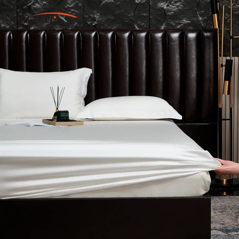 Afralia™ Silky Soft Lyocell Fitted Sheet with Bamboo Fiber for Smooth Mattress Cover