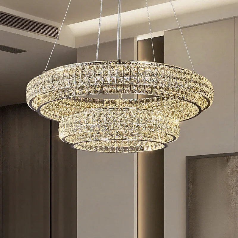 Afralia™ Crystal Chandelier 2025 Round Design for Living Room Bedroom Diningroom