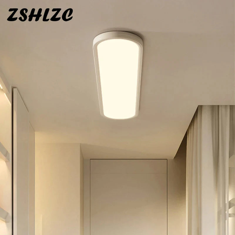 Afralia™ Modern White LED Chandelier Ceiling Lamp for Living Dining Kitchen Bedroom