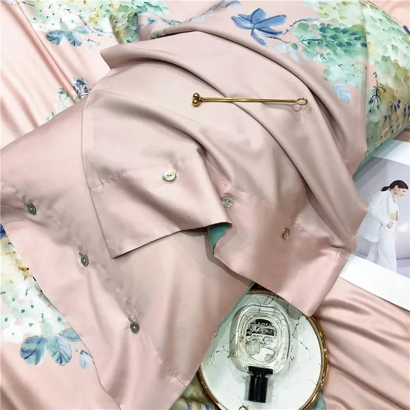 Afralia™ Egyptian Cotton Bedding Set - Queen King Full Size Duvet Cover Sheet Pillowcase