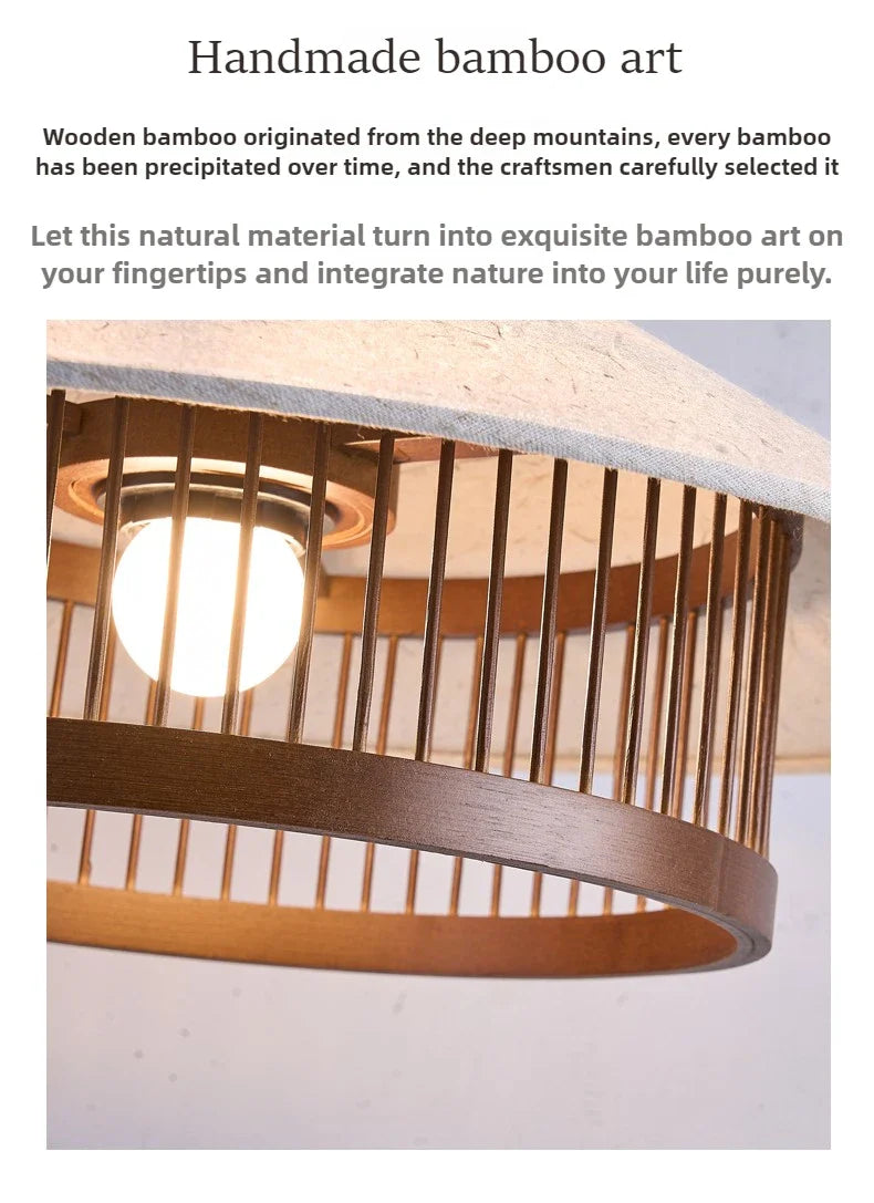 Afralia™ Three Headed Walnut Dining Table Chandelier