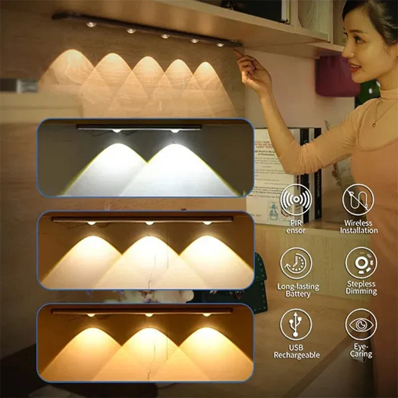 Motion Sensor LED Night Light for Kitchen and Wardrobe by Afralia™