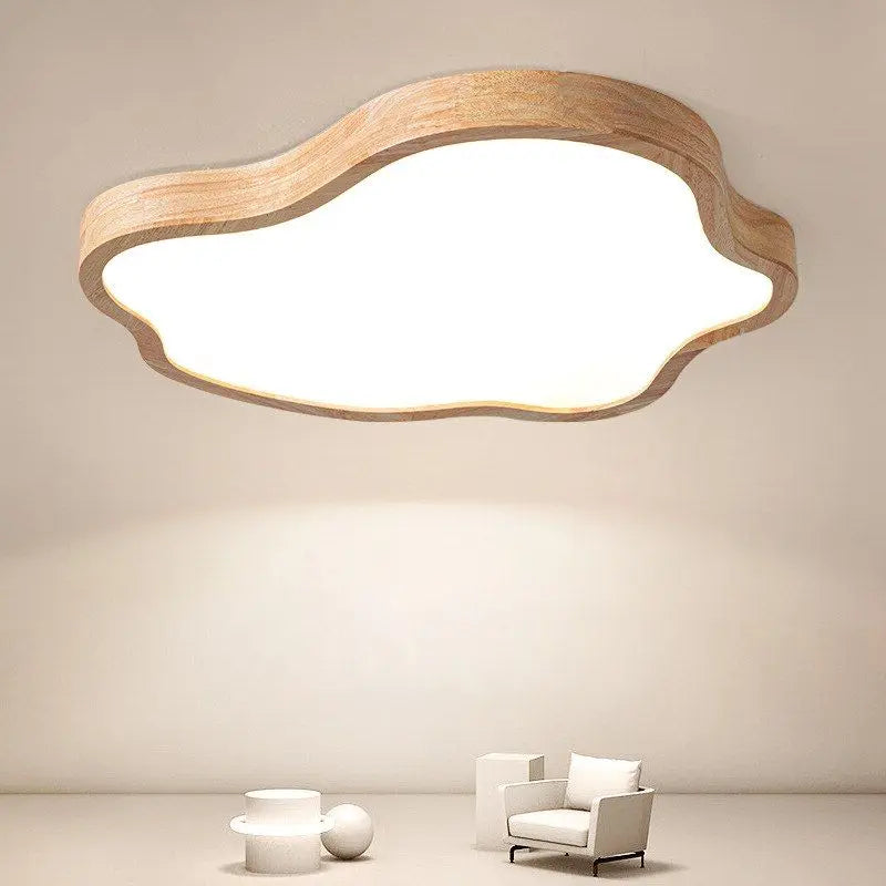 Afralia™ Nordic Wooden Ceiling Light: Modern Cloud Lamps for Bedroom, Living Room, Hall, Hotel