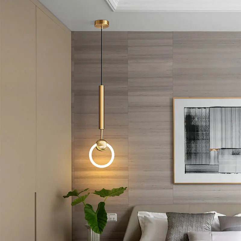 Afralia™ Nordic LED Ring Pendant Light - Luxury Circle Hanging Lamp