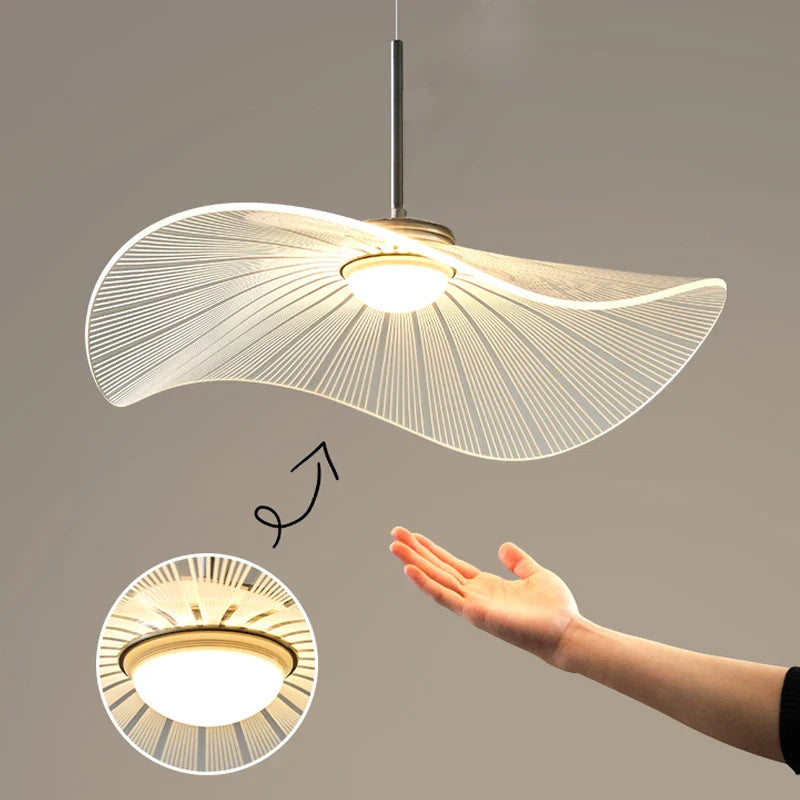 Afralia™ Lotus Leaf LED Chandelier: Modern Nordic Dimming Pendant Light for Living Room and Bedroom