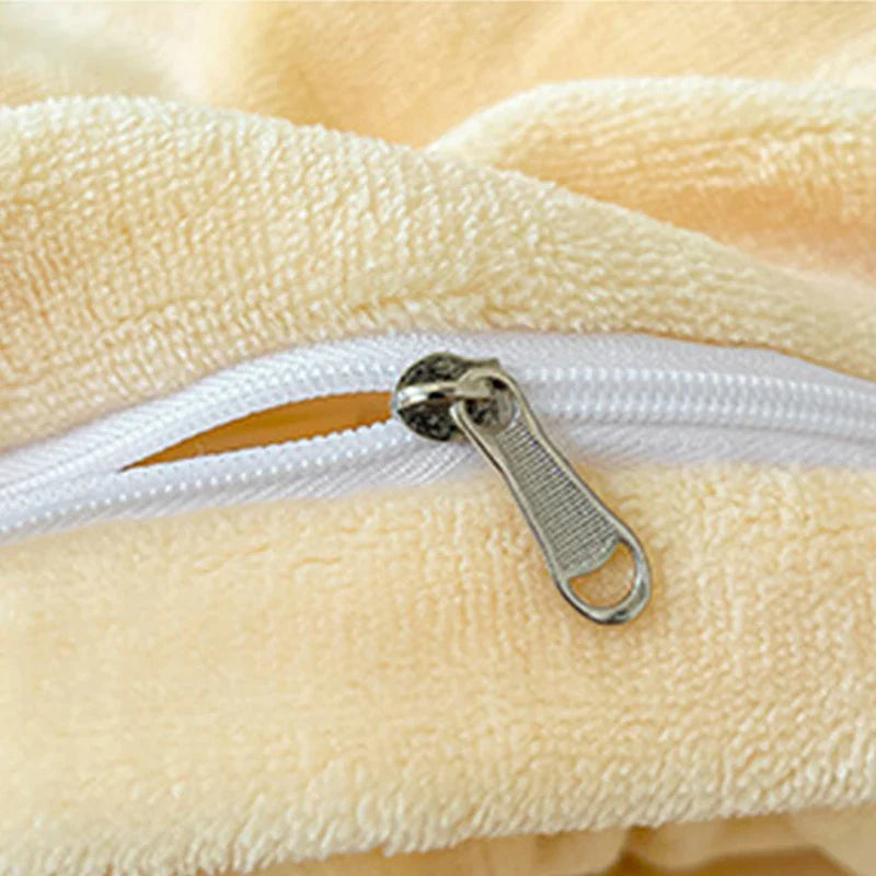 Afralia™ Milk Fleece Duvet Cover: Winter Warm Bedding for Queen King Bed