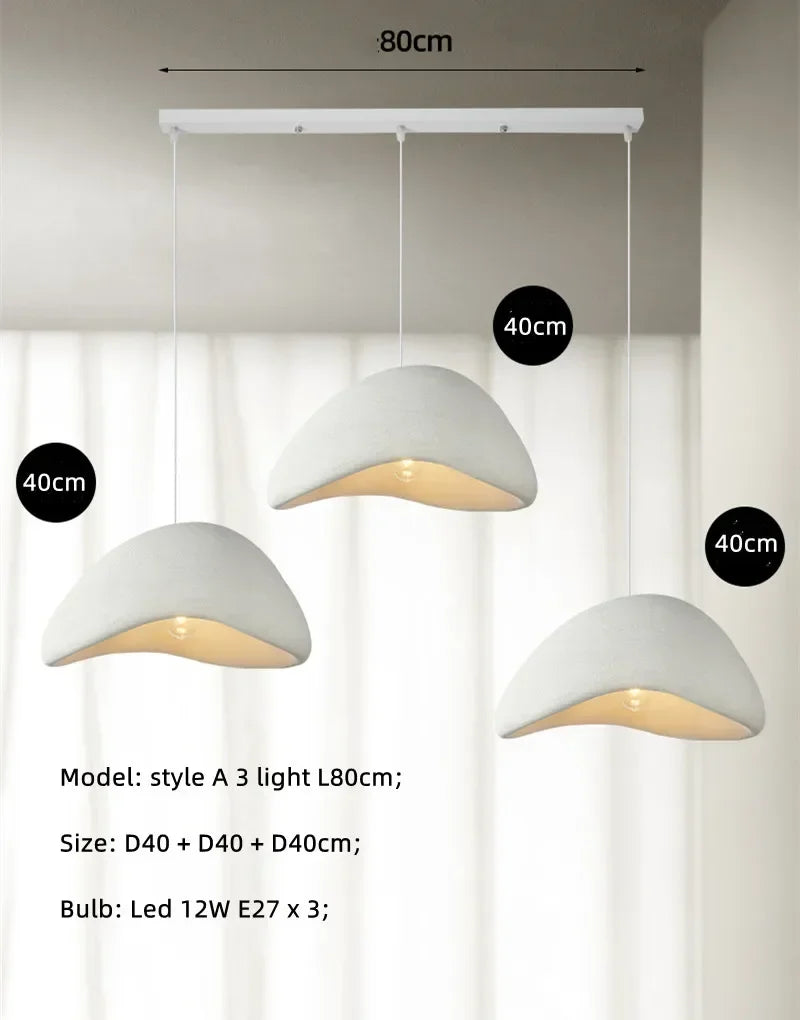 Afralia™ Nordic Wabi Sabi E27 LED Pendant Light for Minimalist Loft Ambiance