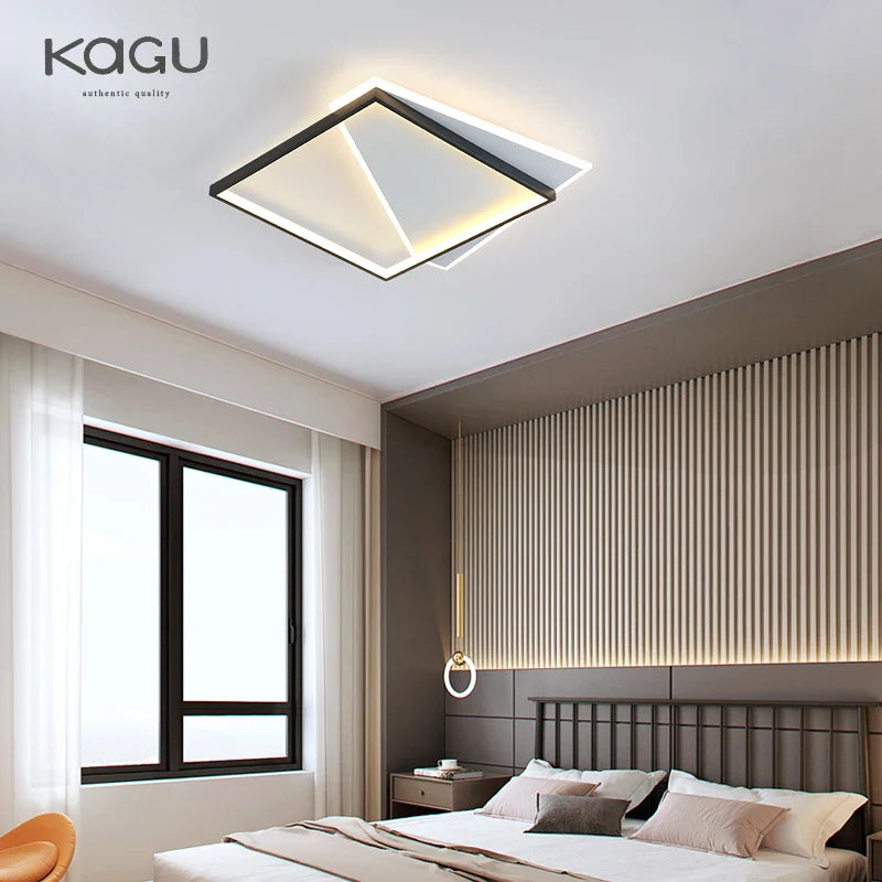 Afralia™ Modern LED Ceiling Lights Bedroom Study Living Room Indoor Round Square Lamp