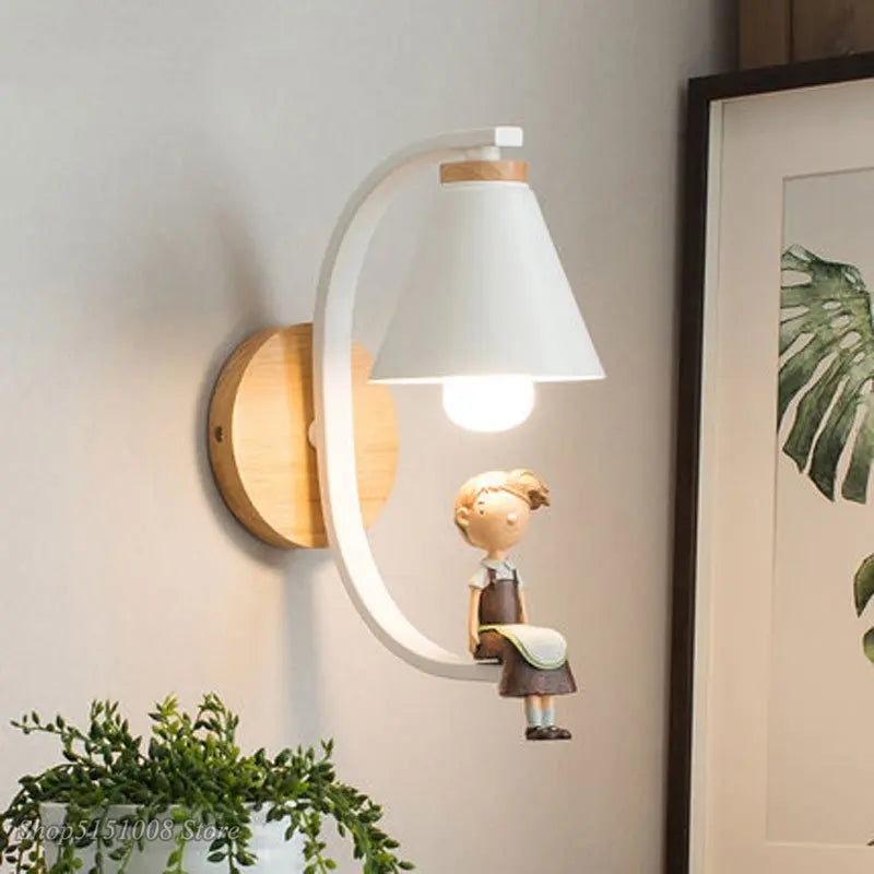 Afralia™ Nordic LED Wall Lamp Modern Bedroom Creative Light Fixture