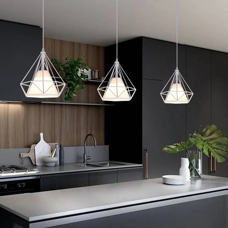 Afralia™ Vintage Loft Pendant Light Fixture for Kitchen Living Bedroom Home E27 LED