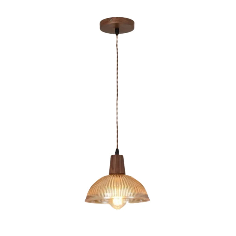 Afralia™ Vintage Amber Glass LED Pendant Lights for Bar Cafe Loft Living Dining Room