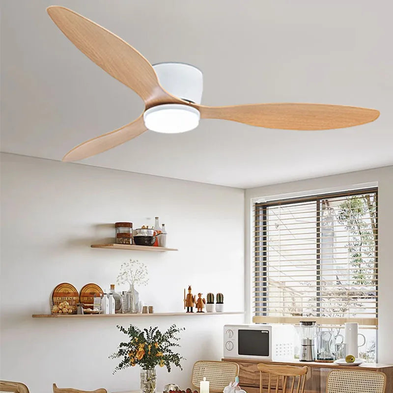 Afralia™ LED Ceiling Fan Light for Bedroom and Restaurant, Nordic Style Electric Fan.